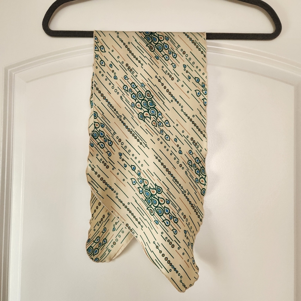 Vintage Polyester Asymmetrical Rectangular Neck S… - image 1